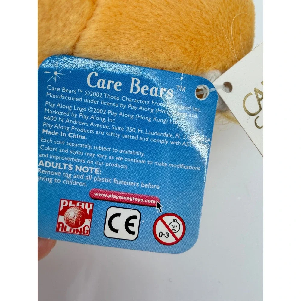 Care Bears 2002 Birthday Bear 20th Anniversary Plush Orange Cupcake Carlton Card